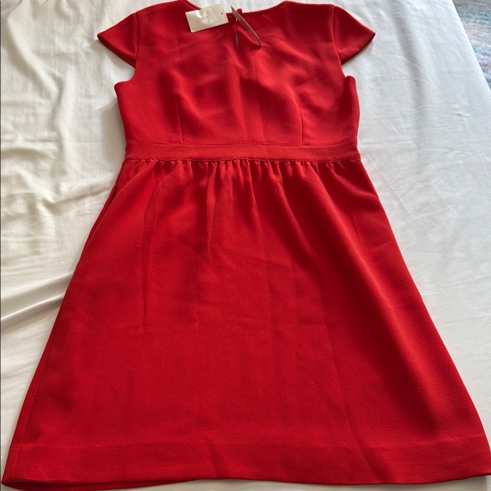 J. Crew Red Dress size 8P - Picture 2 of 8